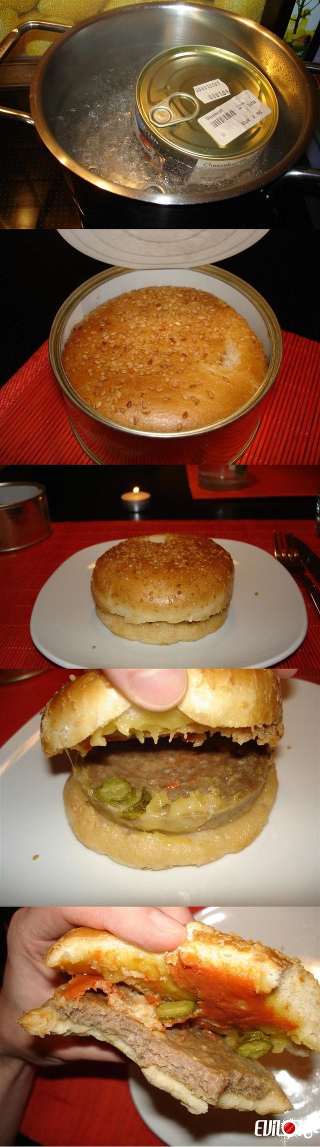 Hamburger en boîte