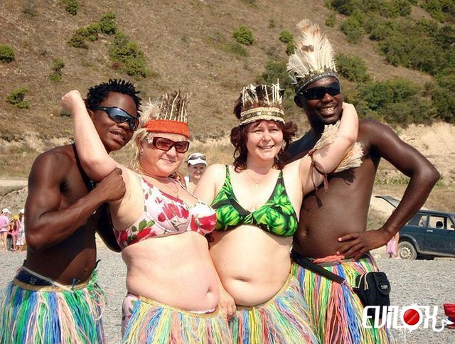 Mme Mitterrand en vacances